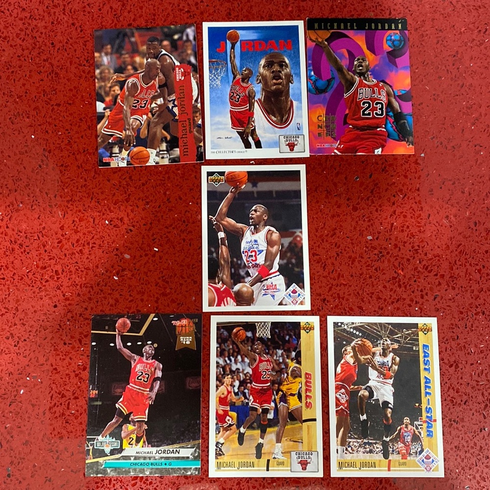 Lot of 7 Michael Jordan upper deck all star jammer cards 1991-1995 goat